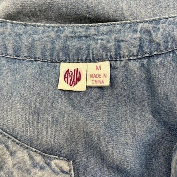 AUW Light Blue Quarter Sleeve Sun Dress Size M - Picture 5 of 9